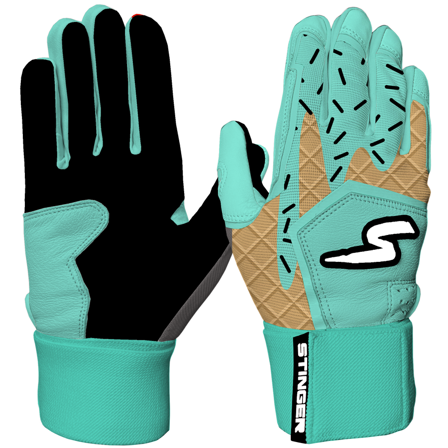 handschuhe mint Stinger Winder Series Smoke Gray Premium Batting Gloves Youth XL