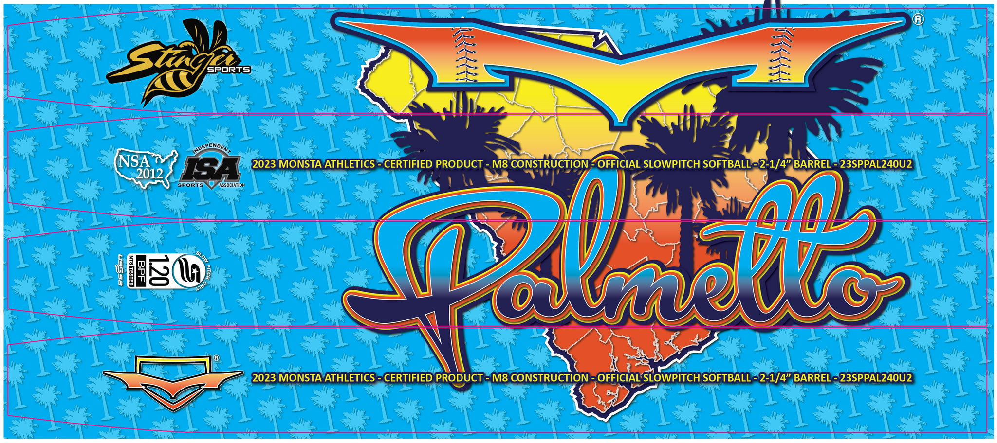 Stinger Palmetto by Monsta Slowpitch Softball Bat 2PC USSSA Stinger Sports