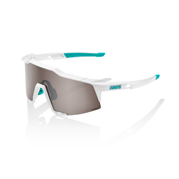 100% Speedcraft Sunglasses - BORA Hans Grohe Team White - HiPER Silver Mirror Lens