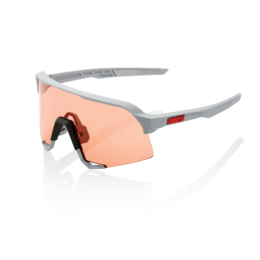 100% S3 Sunglasses - Soft Tact Stone Grey / HiPER Coral Lens 100% S3 Sunglasses - Soft Tact Stone Grey / HiPER Coral Lens