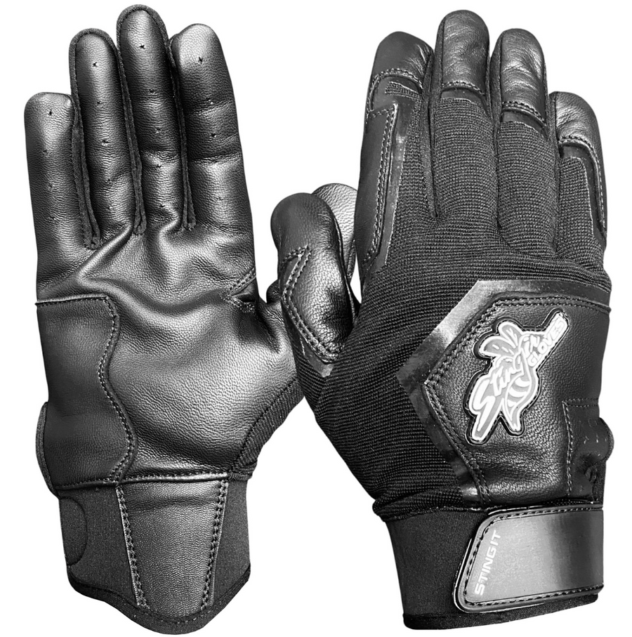 Sting Squad Batting Gloves - Black Out (Bee Logo)