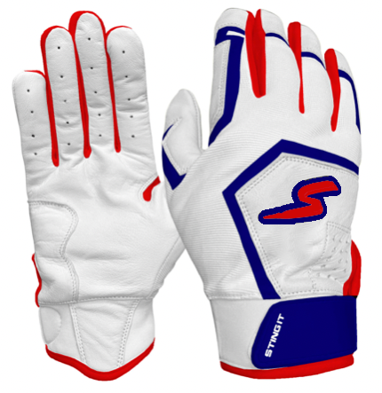 Sting Squad Batting Gloves - Red, White & True