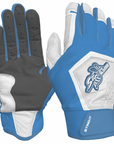 Sting Squad Batting Gloves - Columbia/White & Graphite (Bee Logo)