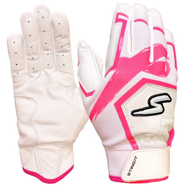 新品 Sermoneta gloves ピンク/パープル カシミア100% Sting Squad Batting Gloves - Pink Breast Cancer Awareness