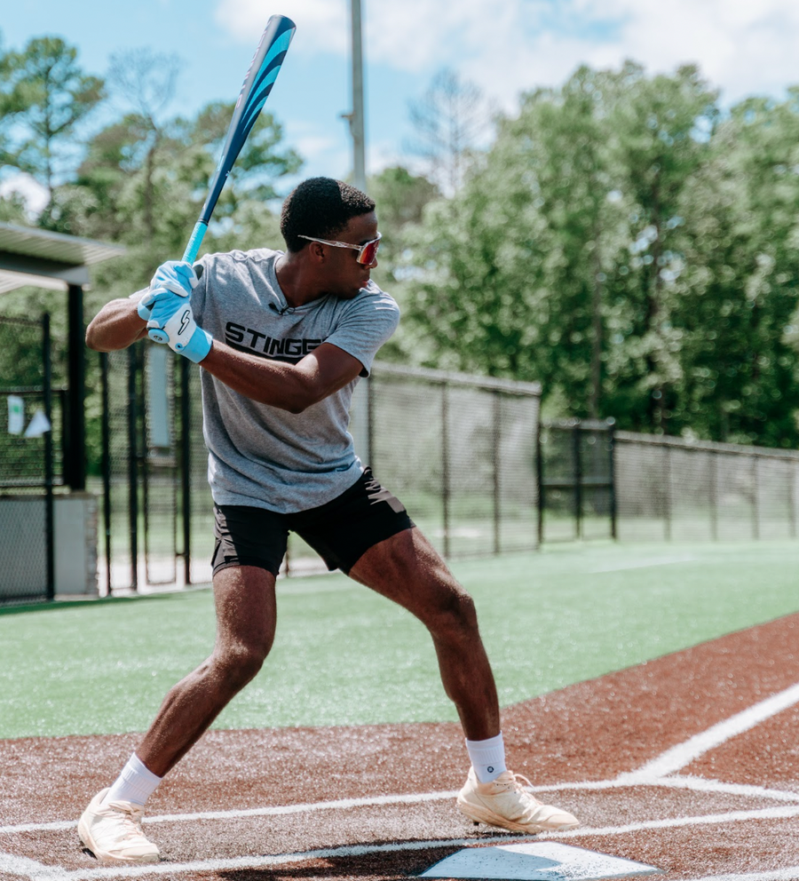 Winder Series Batting Gloves - Columbia Blue/White & Graphite