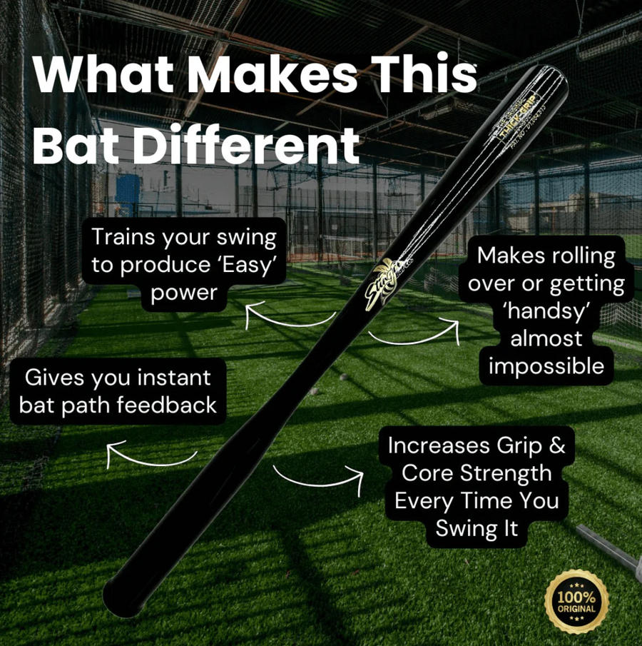 The Thick Grip Wood Bat - Softball Edition by Stinger