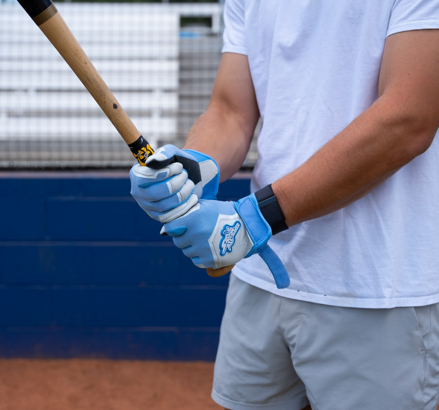 Sting Squad Batting Gloves - Columbia/White & Graphite