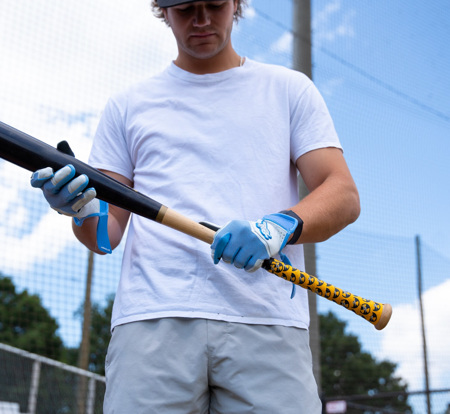 Sting Squad Batting Gloves - Columbia/White & Graphite