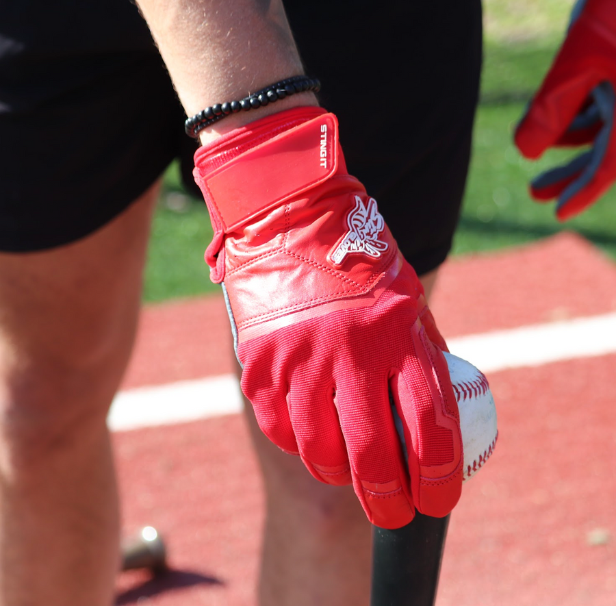Color Crush Batting Gloves - Red