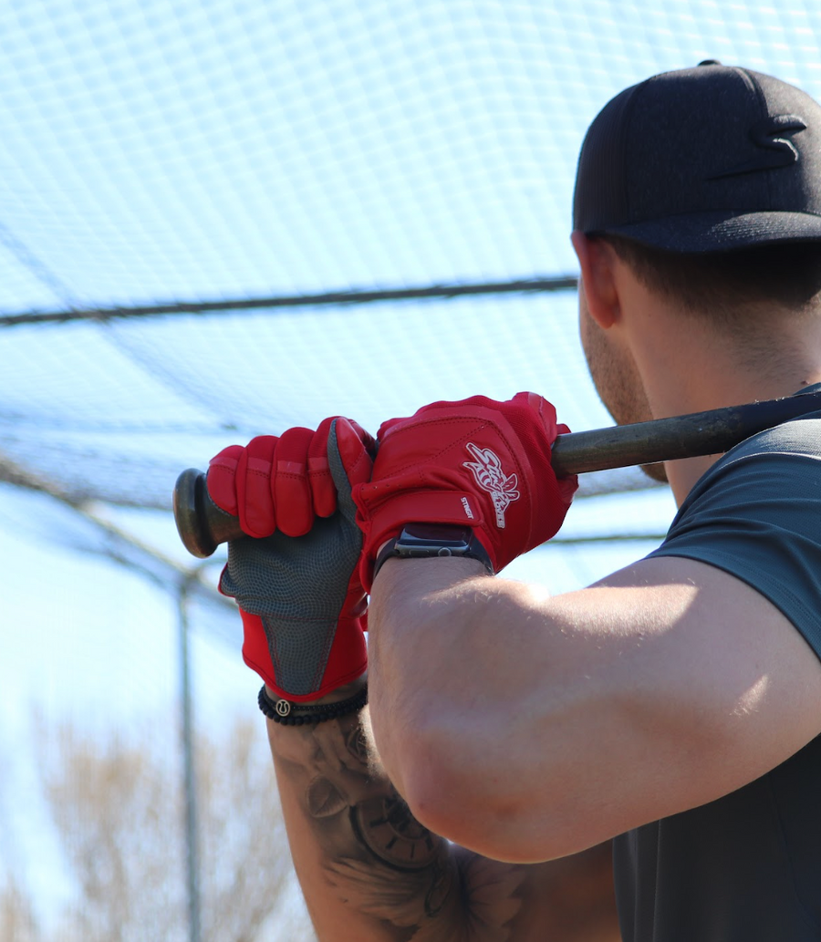Color Crush Batting Gloves - Red