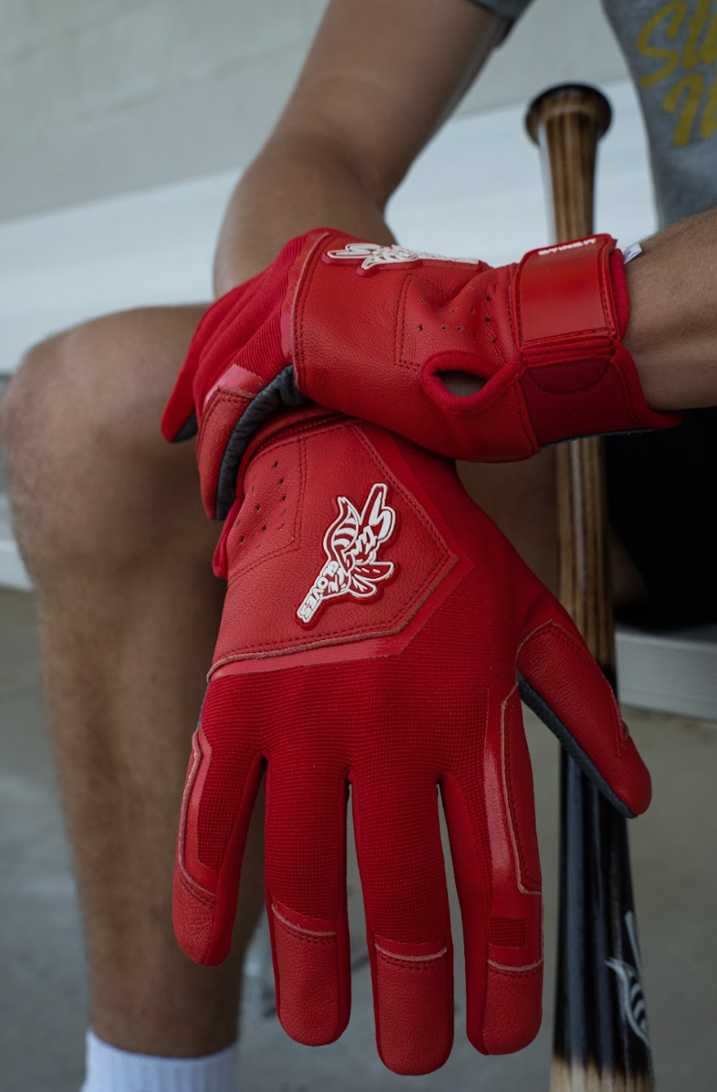 Color Crush Batting Gloves - Red