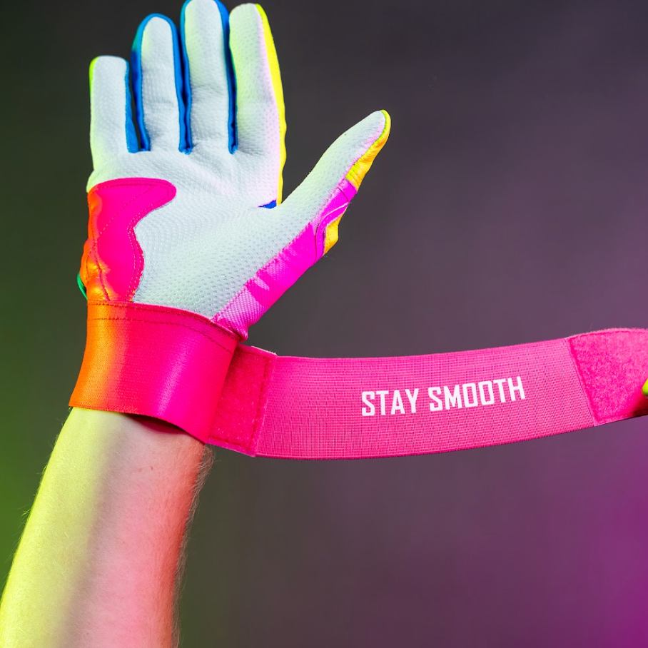 Winder Series Batting Gloves - Splash Series-Stay Smooth - Pink Tsunami