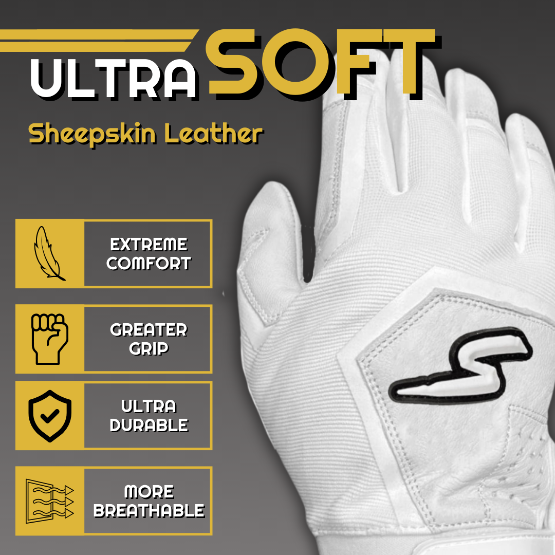 Sting Squad Batting Gloves - Columbia/White & Graphite