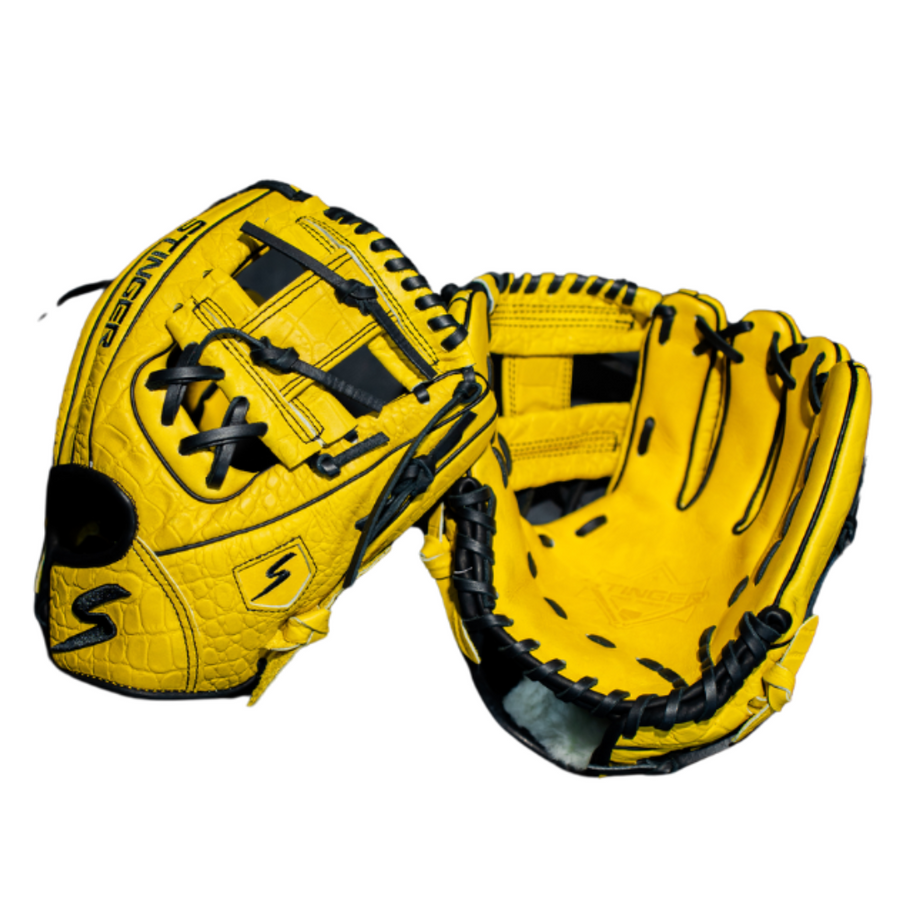 Chaussettes Étriers Baseball Softball PEAR SOX – 7 Pouces – Jaune Vif, Marine, Argent