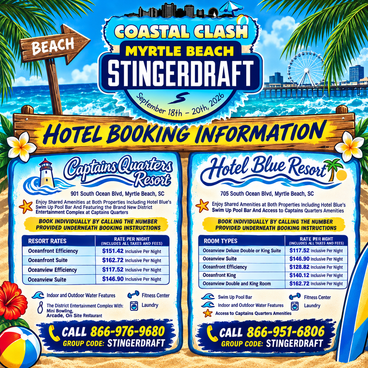 Coastal Clash at Myrtle Beach Stingerdraft Entry Fee (9/18-9/20)