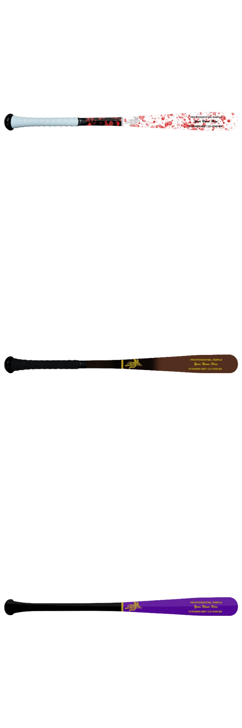 Custom Stinger Prime Series - Pro Grade Wood Bat (3 Pack) - Customer's Product with price 428.96 ID 5qmsrNReAFt6zdSsCU42aeQw