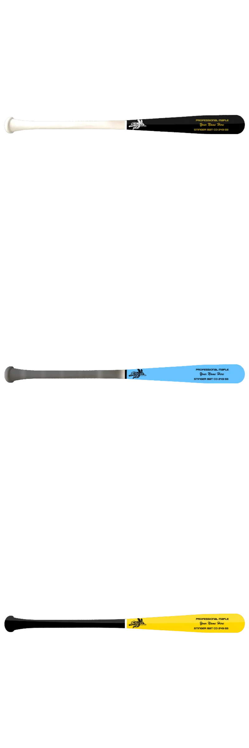 Custom Stinger Prime Series - Pro Grade Wood Bat (3 Pack) - Customer's Product with price 363.99 ID ZkyjgRrjOBNIX8qHIjcFusPX