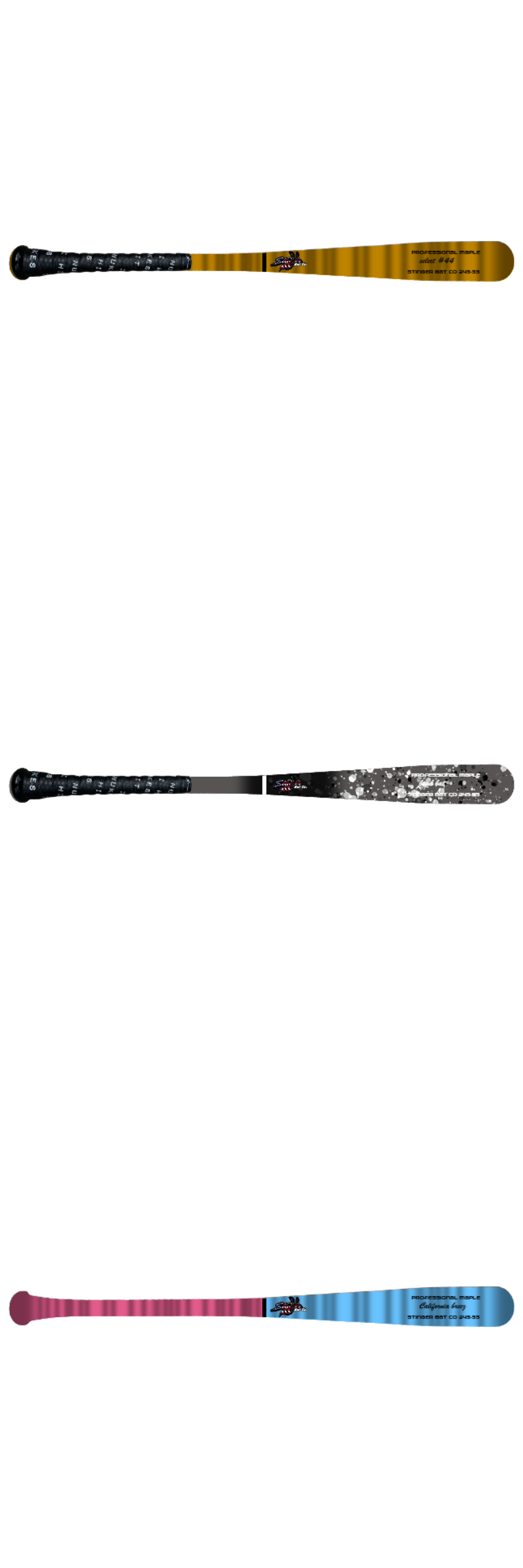 Custom Stinger Prime Series - Pro Grade Wood Bat (3 Pack) - Customer's Product with price 423.96 ID KsDqIWgBYwWJezkLe0t5YP04