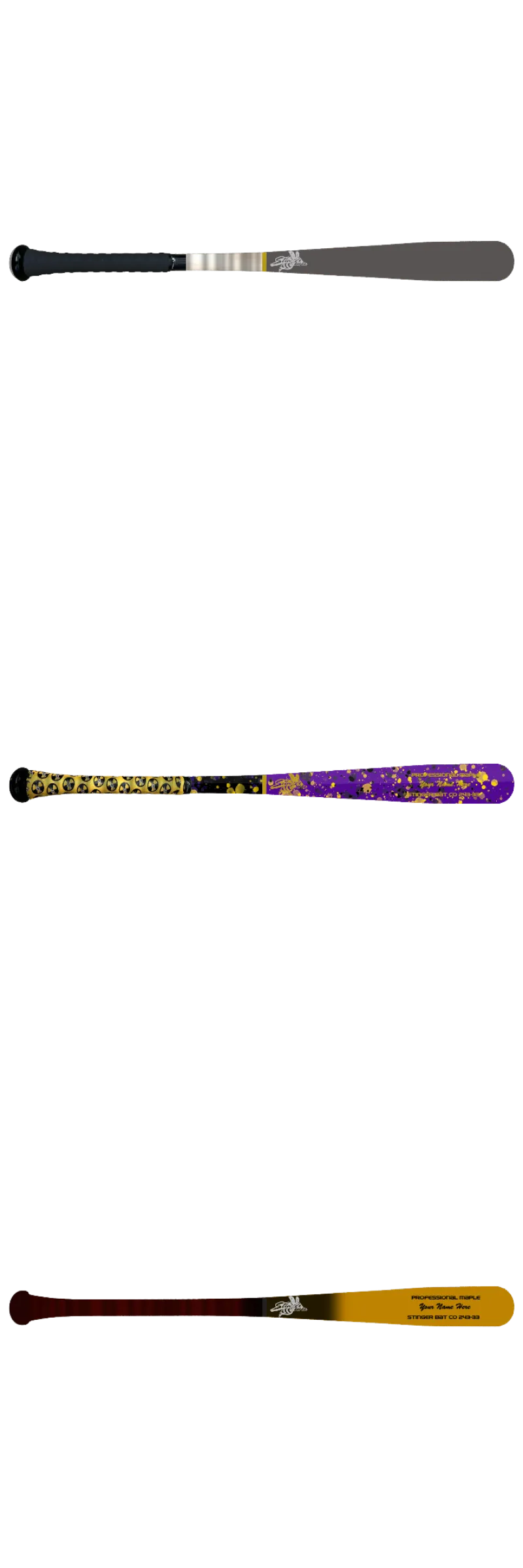 Custom Stinger Prime Series - Pro Grade Wood Bat (3 Pack) - Customer's Product with price 438.96 ID kbLkCtisLWCabVrDRqNhNiij