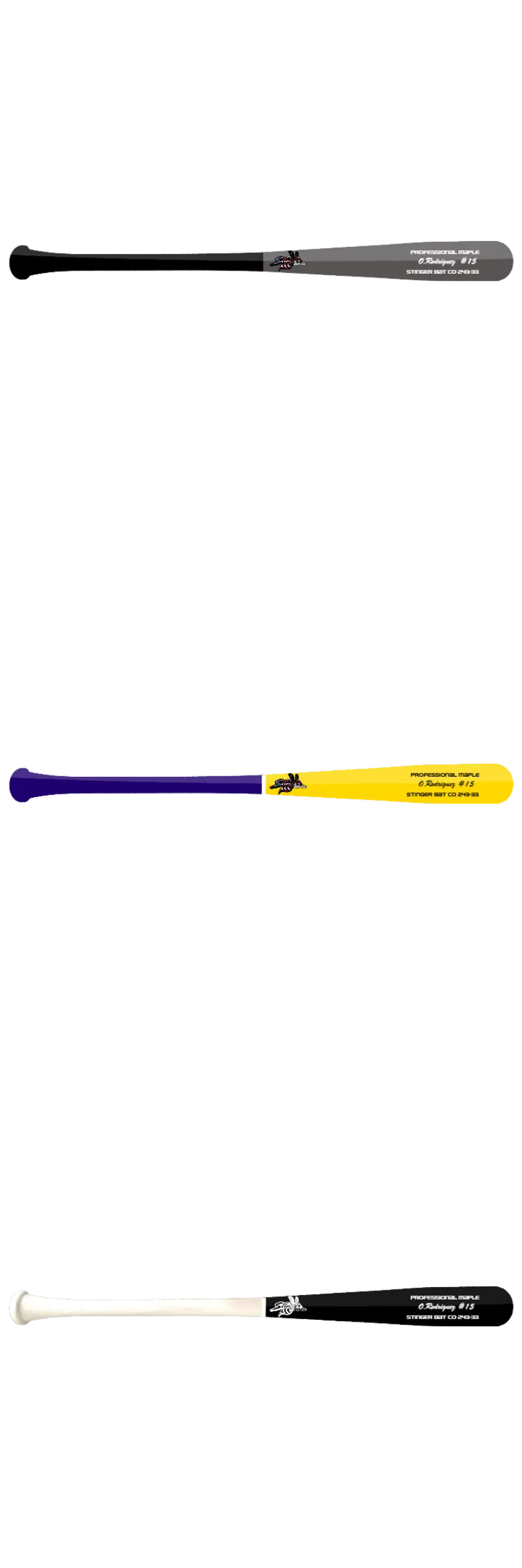 Custom Stinger Prime Series - Pro Grade Wood Bat (3 Pack) - Customer's Product with price 368.99 ID -w_J0cIheNdt8lHiZqpy15AG