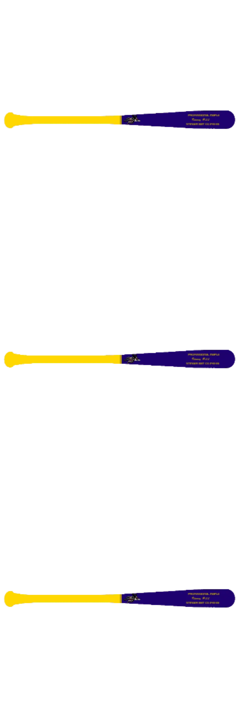 Custom Stinger Prime Series - Pro Grade Wood Bat (3 Pack) - Customer's Product with price 358.99 ID hrxrcxtDcaGl0qvxyXL8rEGp