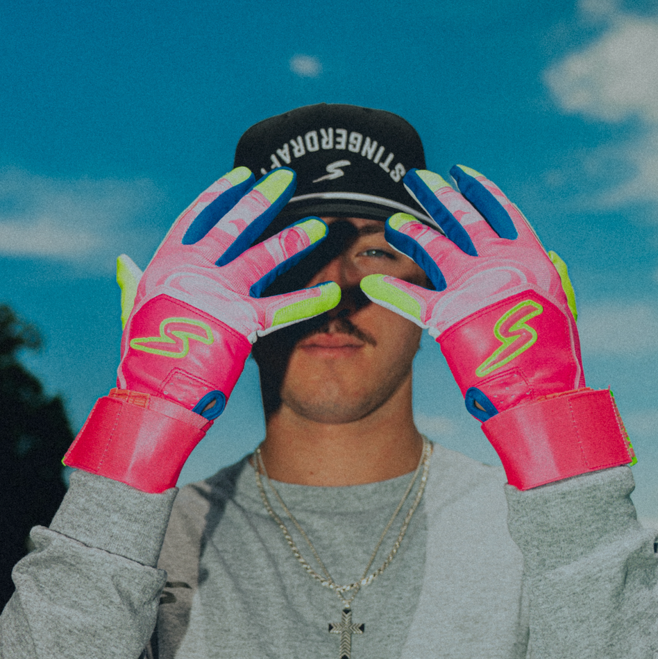 Winder Series Batting Gloves - Splash Series-Stay Smooth - Pink Tsunami (Launch: 7/31)