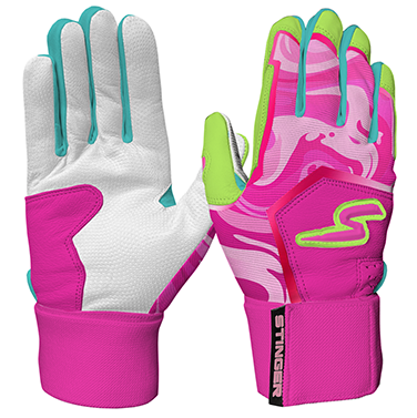 Winder Series Batting Gloves - Splash Series-Stay Smooth - Pink Tsunami (Launch: 7/31)