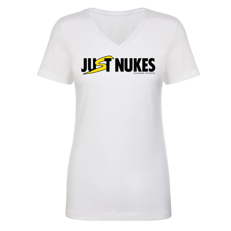 Just Nukes Women's V-Neck Tee Shirt