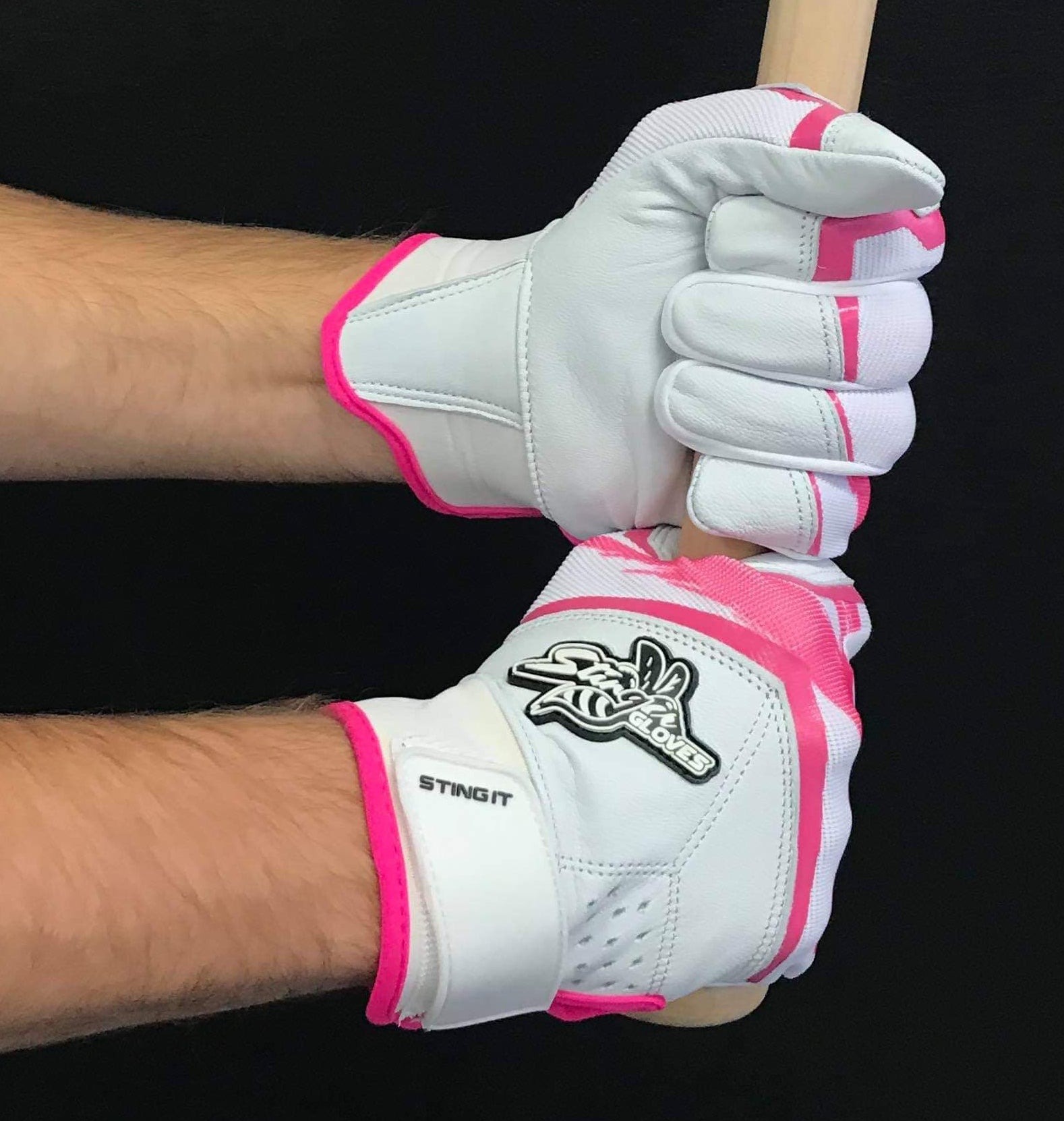 Sting Squad Batting Gloves Pink Breast Cancer Awareness Stinger Sports