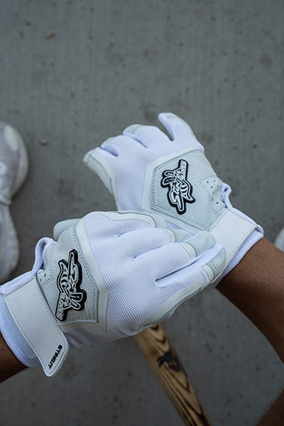 Sting Squad Batting Gloves - White Out