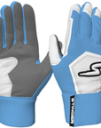 Winder Series Batting Gloves - Columbia Blue/White & Graphite
