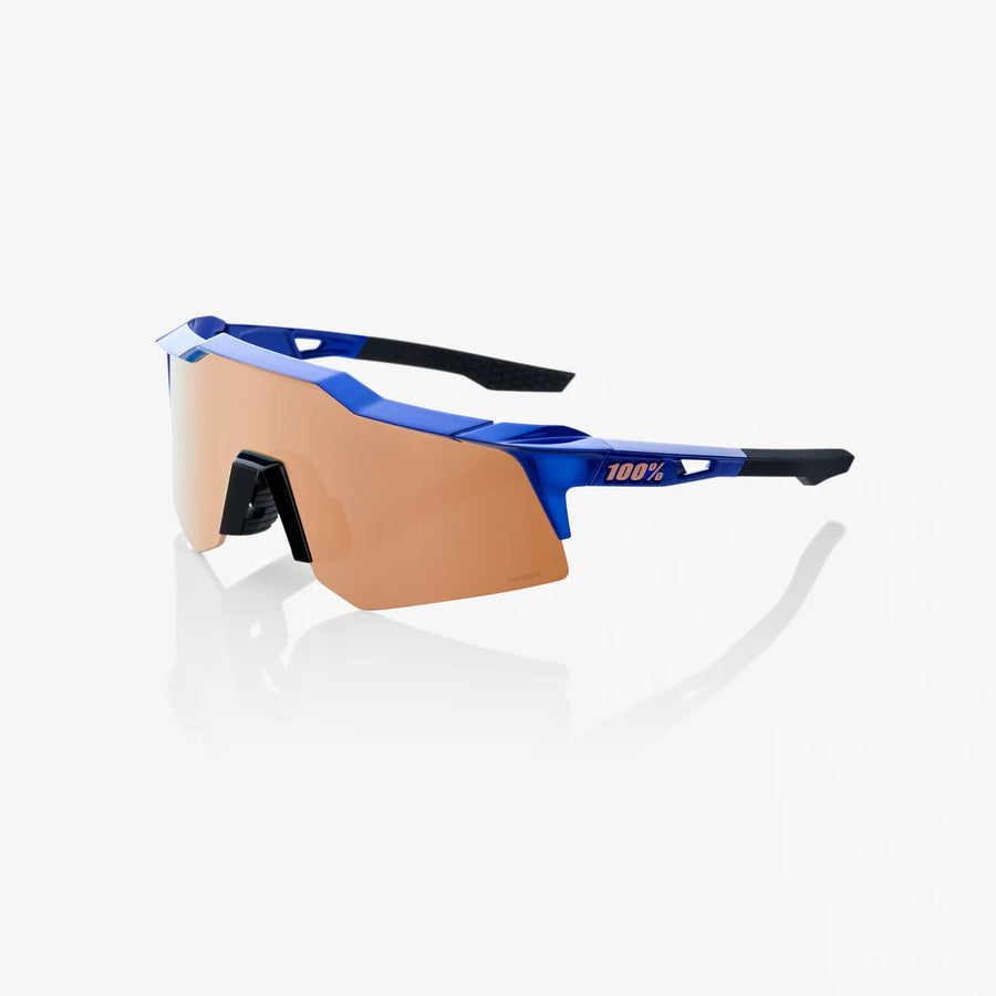 100% Speedcraft XS Sunglasses - Gloss Cobalt Blue / HiPER® Copper Mirror Lens