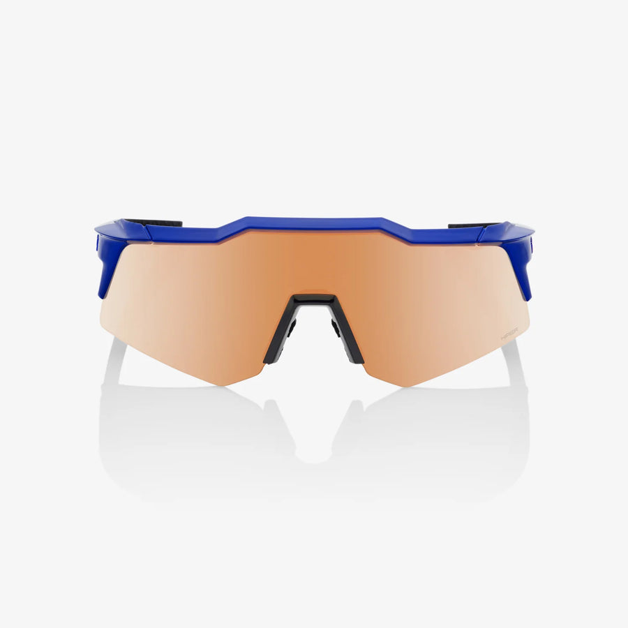 100% Speedcraft XS Sunglasses - Gloss Cobalt Blue / HiPER® Copper Mirror Lens