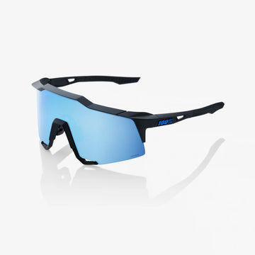 100 percent sunglasses for baseball and softball SPEEDCRAFT - Matte Black - HiPER Blue Multilayer Mirror Lens