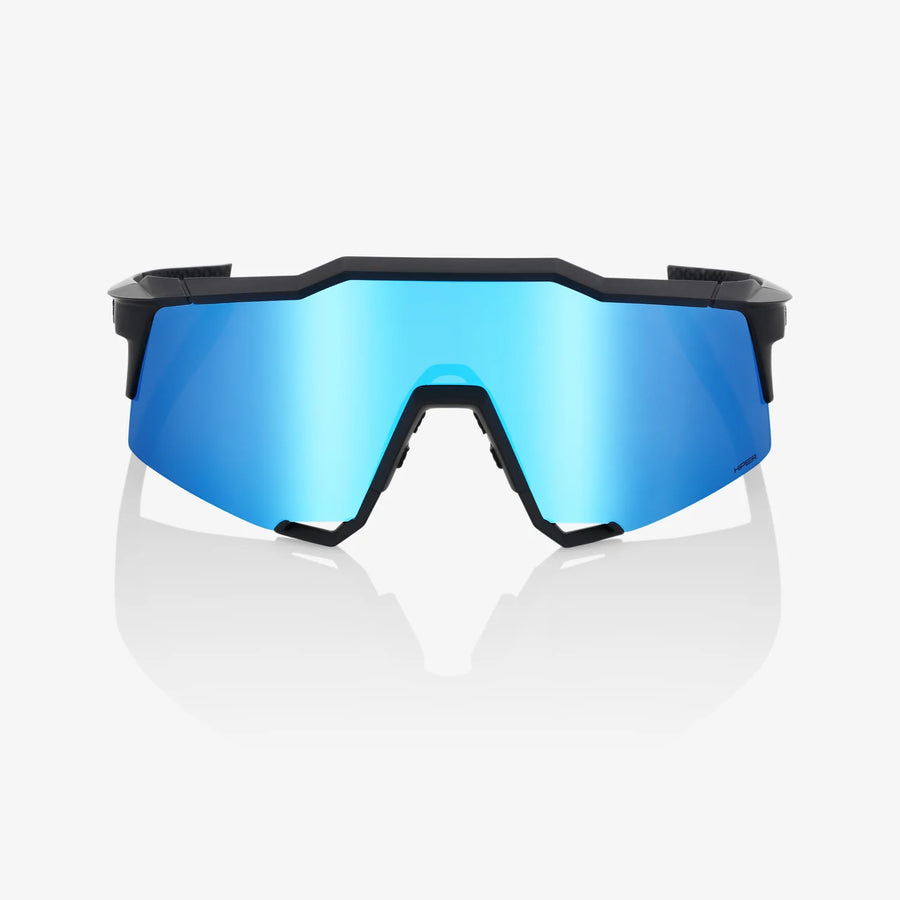 100 percent sunglasses for baseball and softball SPEEDCRAFT - Matte Black - HiPER Blue Multilayer Mirror Lens