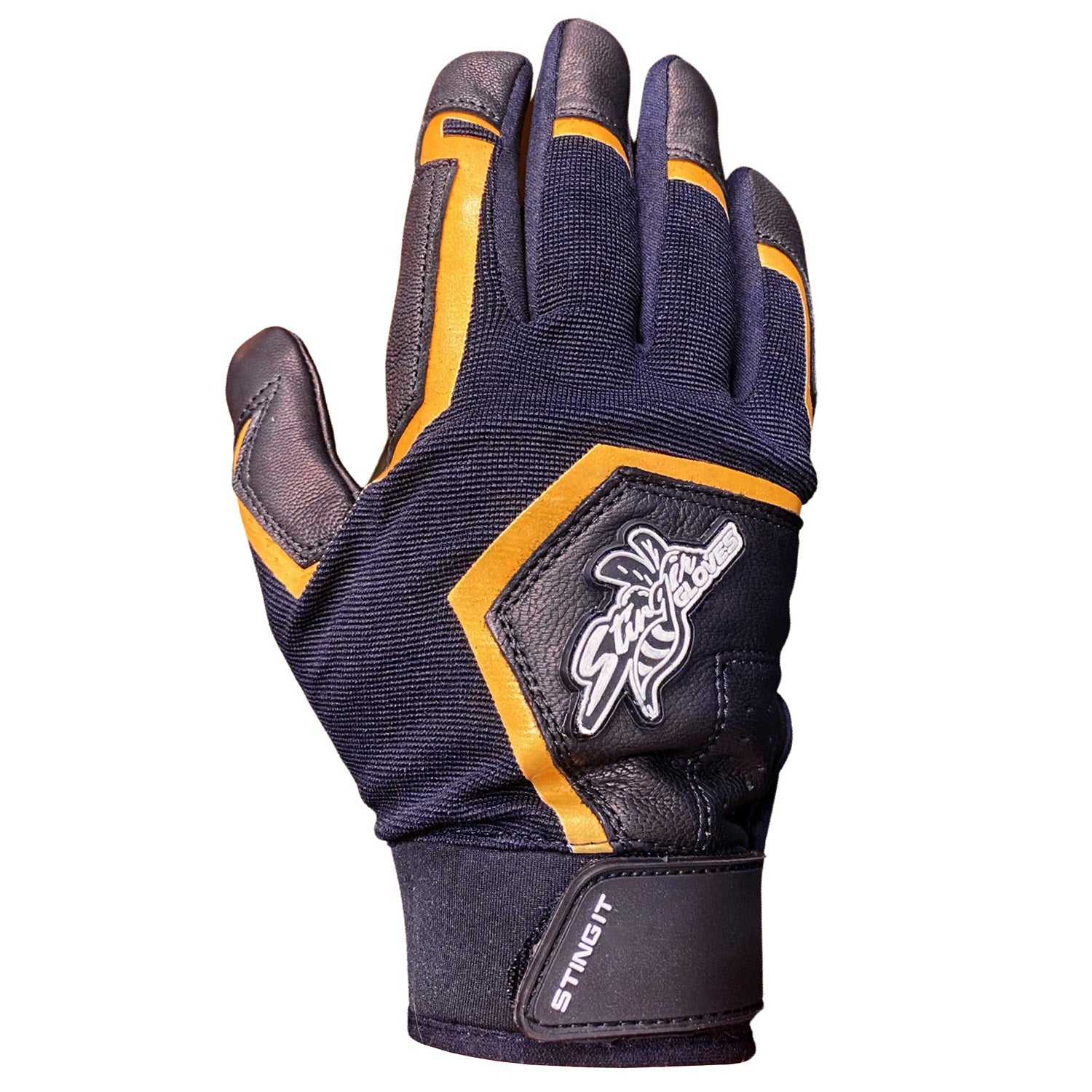 Sting Squad Black Batting Gloves Stinger Sports