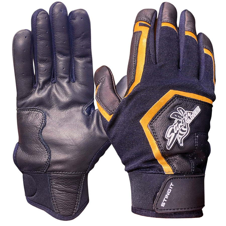 Sting Squad Batting Gloves - Black & Gold