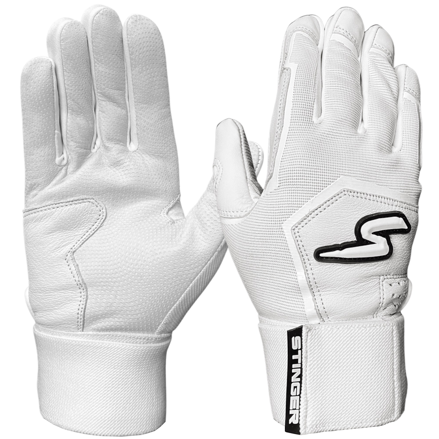 Stinger Winder Series White Out Premium Batting Gloves Stinger