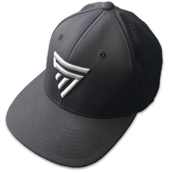 The Swingman_ Black and Graphite Flexfit Hat