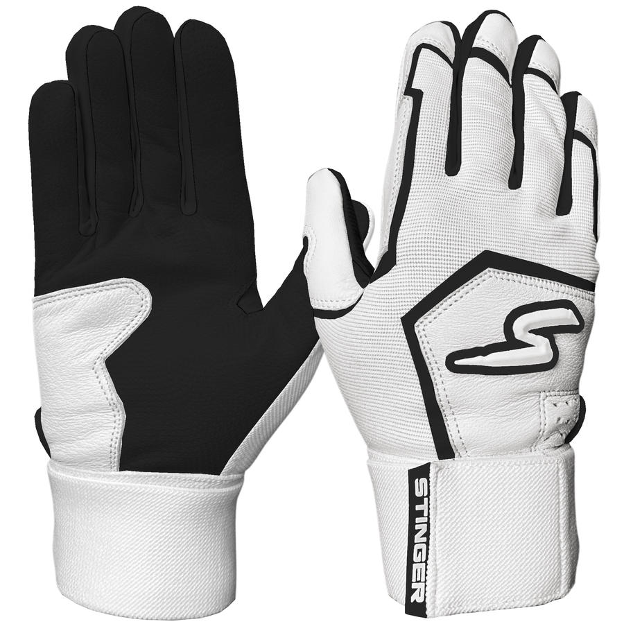 Stinger Winder Series Black & White Batting Gloves