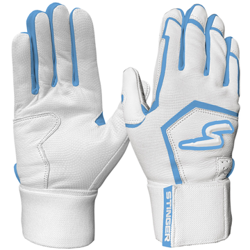 Winder Series Batting Gloves - Columbia Blue & White