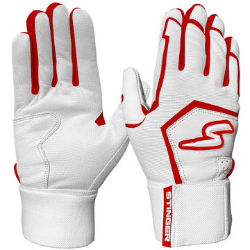 Stinger Winder Series Red & White Batting Gloves