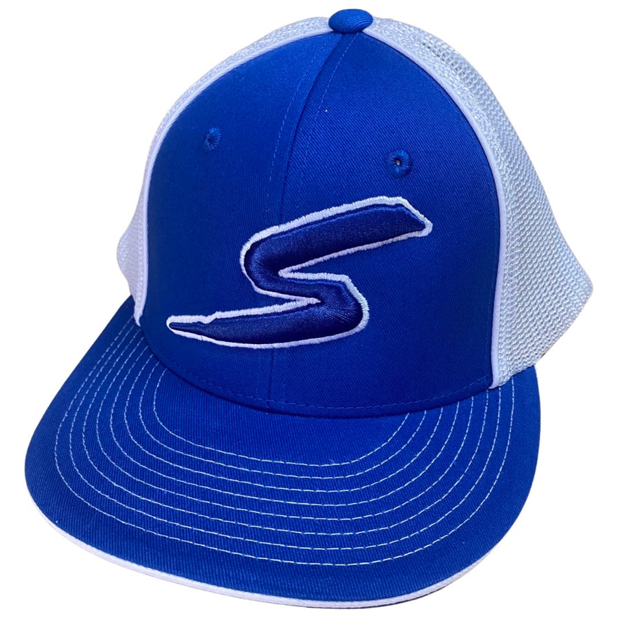 Stinger Royal & White Fitted Meshback Hat